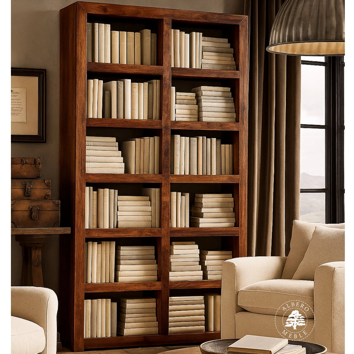 Płytki Regał Drewniany na Zamówienie