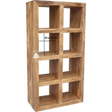 Otwarty regał z drewna z wieloma półkami Modern Cube