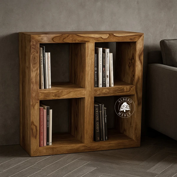 Niski regał otwarty kwadratowy czwórka Modern Cube