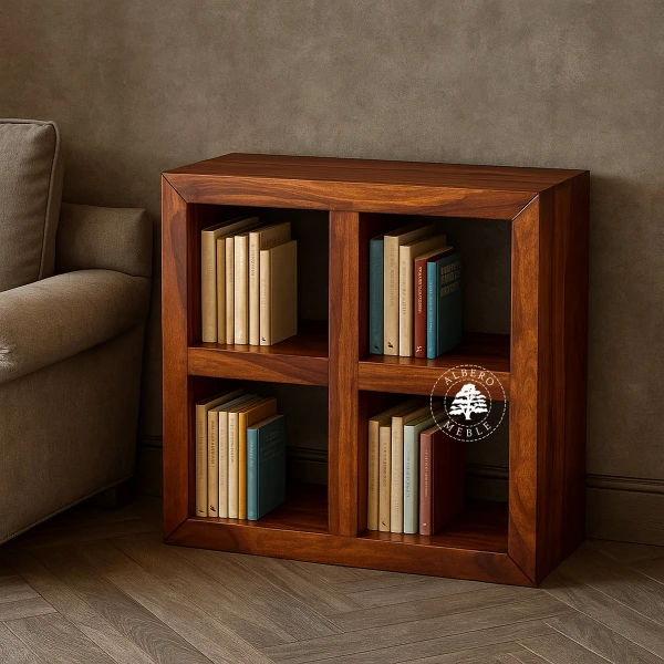 Niski regał otwarty kwadratowy czwórka Modern Cube