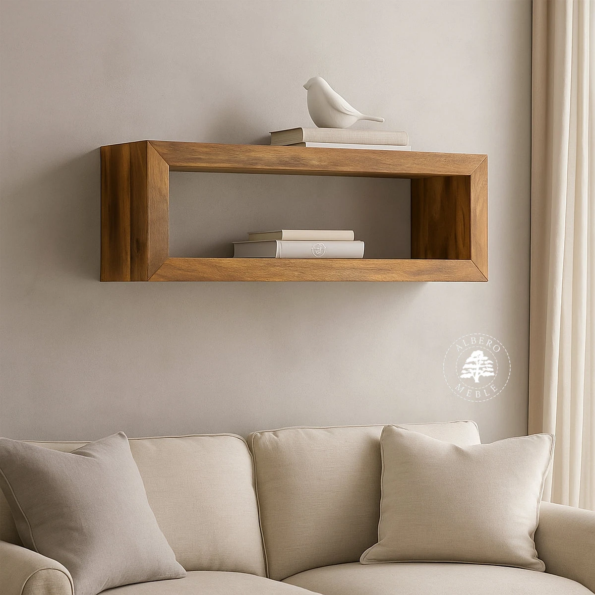 Półka drewniana na ścianę