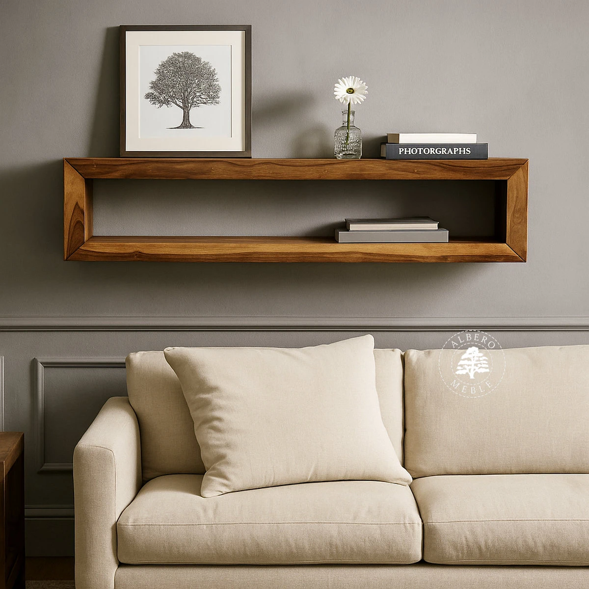 Półka drewniana na ścianę