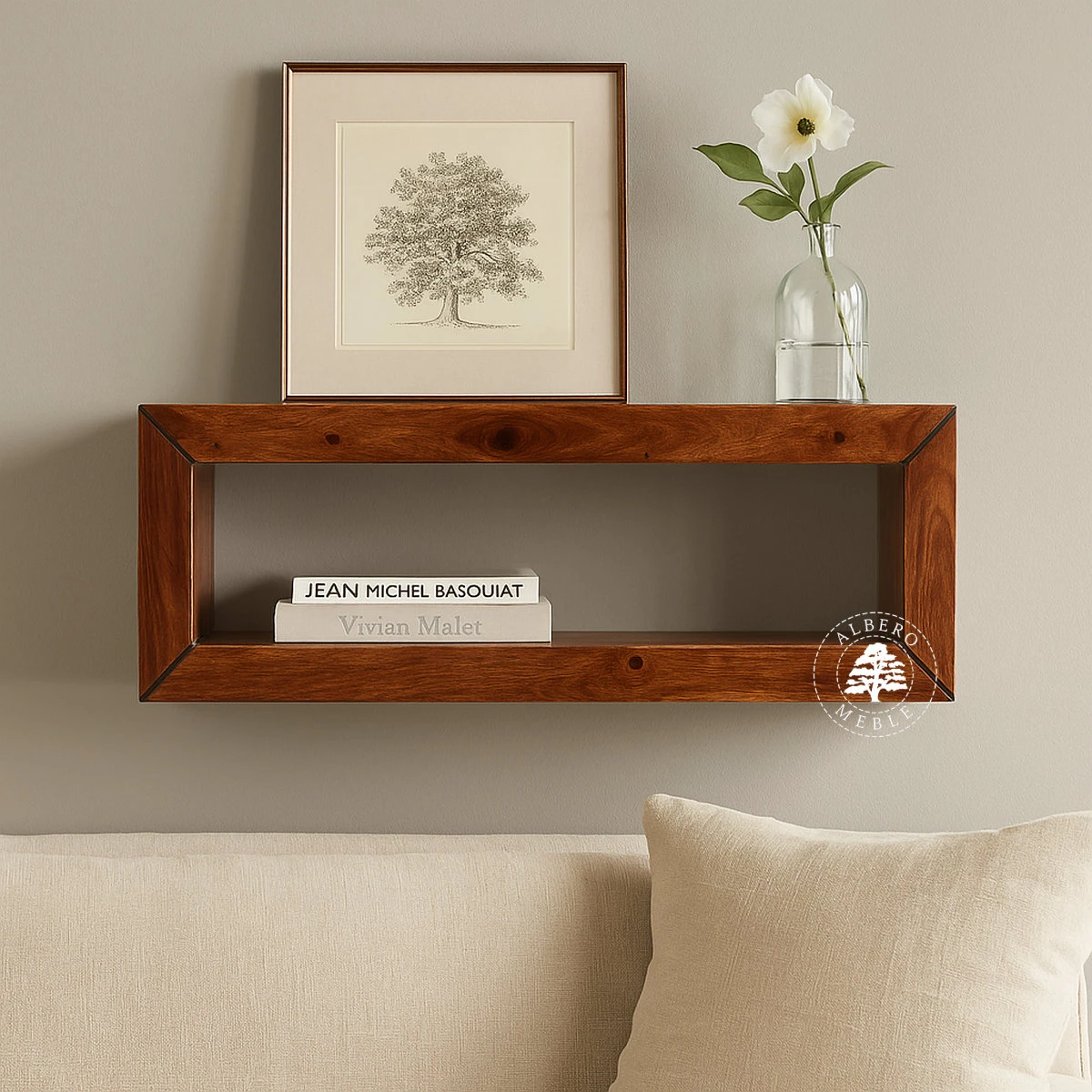 Półka drewniana na ścianę