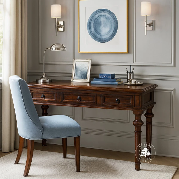 Stylizowana konsola wykonana z litego drewna palisandrowego