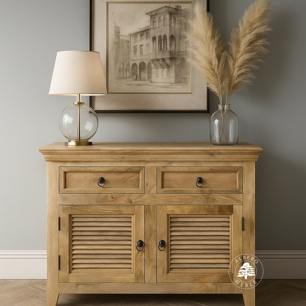 Dwudrzwiowa komoda z indyjskiego drewna mango