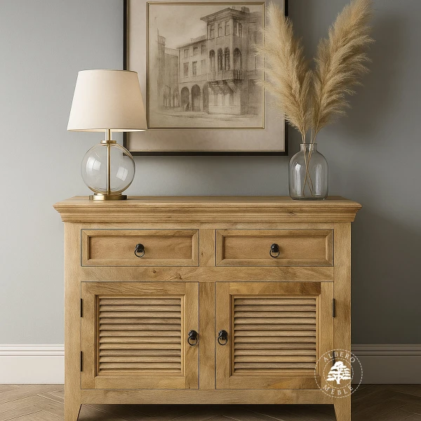 Dwudrzwiowa komoda z indyjskiego drewna mango