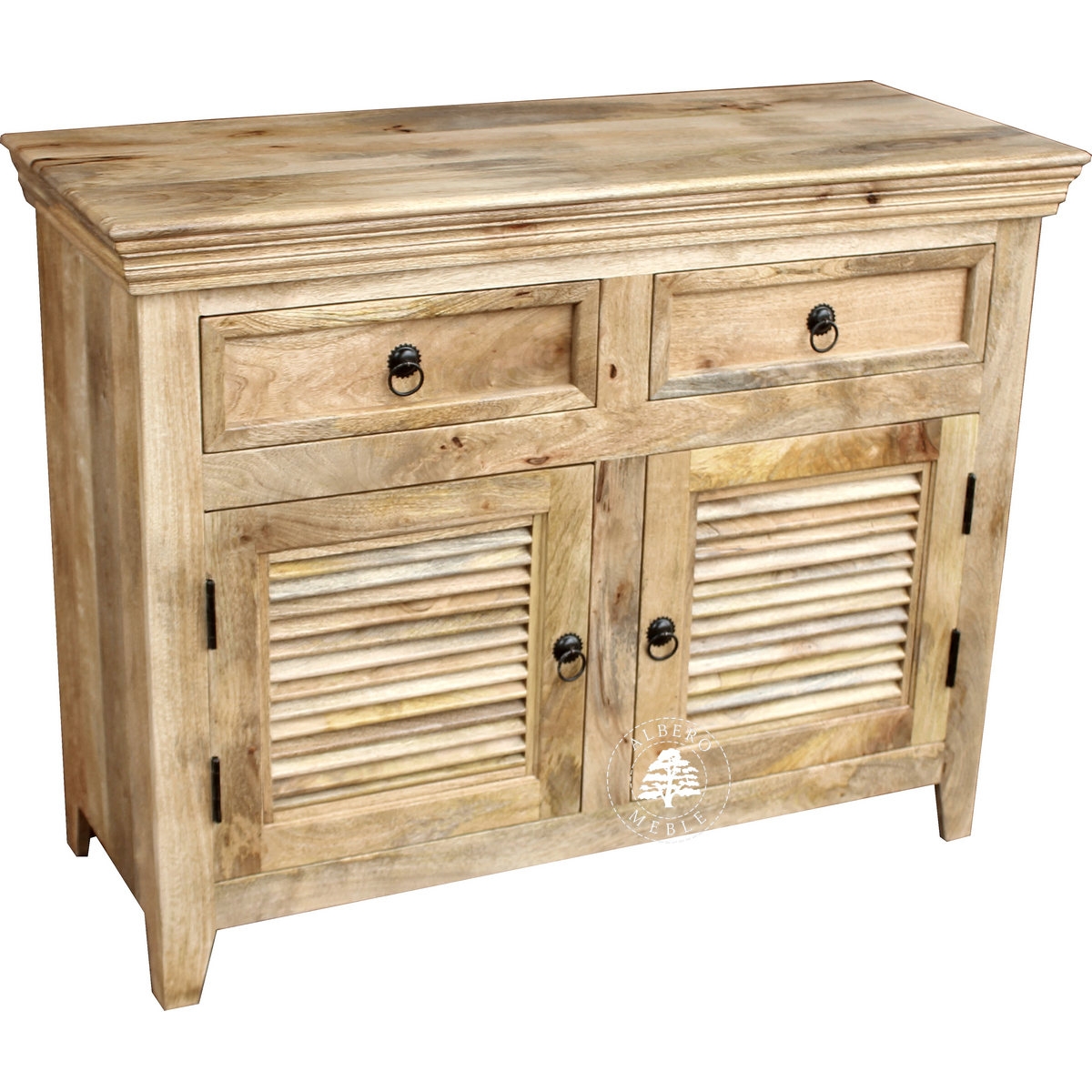 Dwudrzwiowa komoda z indyjskiego drewna mango