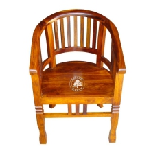 Drewniane krzesło gabinetowe wykonane ręcznie - Drewno Palisander - brąz 