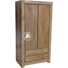 Szafa z Naturalnego Drewna do Sypialni - Drewno Mango - naturalne