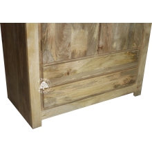 Szafa z Naturalnego Drewna do Sypialni - Drewno Mango - naturalne
