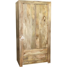 Szafa z Naturalnego Drewna do Sypialni - Drewno Mango - naturalne