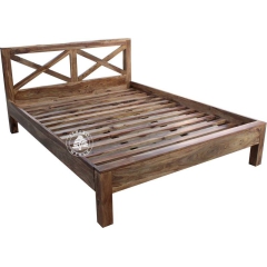 Stylowe łózko drewniane Albero do sypialni