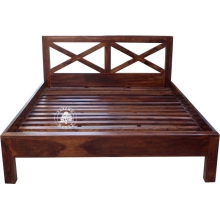 Stylowe łózko drewniane Albero do sypialni -  Drewno Palisander - ciemny brąz