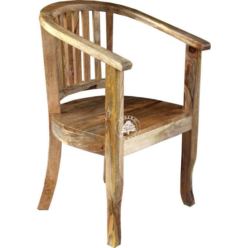 fotel do biurka z litego drewna naturalnego Classic