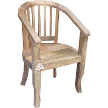 fotel do biurka z litego drewna naturalnego 