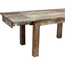 Stół z drewna litego z szufladami bocznymi - Drewno Mango - naturalne