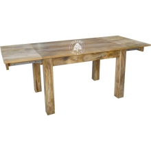 Stół z drewna litego z szufladami bocznymi - Drewno Mango - naturalne