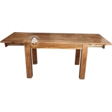 Stół z drewna litego z szufladami bocznymi - Drewno Palisander -  naturalny