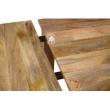 Stół drewniany rozkładany do małej jadalni - Drewno Mango - naturalne