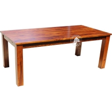 Stół drewniany rozkładany do małej jadalni - Drewno Palisander - brąz 