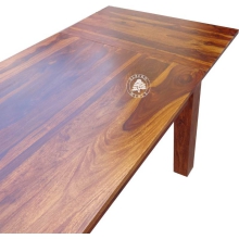Stół drewniany rozkładany do małej jadalni - Drewno Palisander - brąz 