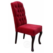 Krzesło tapicerowane z pikowanym oparciem Chesterfield