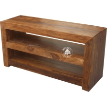 Otwarta szafka telewizyjna drewniana na wymiar - Drewno Palisander -  naturalny