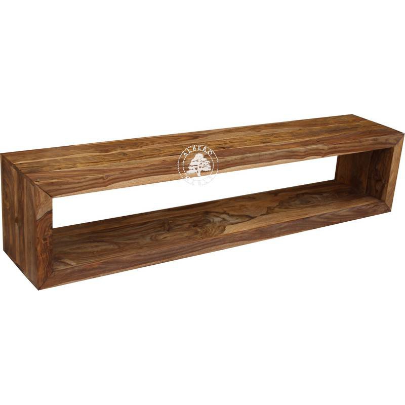 Długa drewniana półka z drewna palisander do pokoju - Drewno Palisander -  naturalny