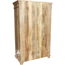 Szafa Drewniana Oslo z Jasnego Drewna z Żaluzjowymi Drzwiami - szer. 120 cm