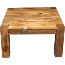 Kwadratowy nowoczesny stolik z drewna palisandru - Drewno Palisander -  naturalny