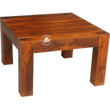 Kwadratowy nowoczesny stolik z drewna palisandru - Drewno Palisander - brąz 
