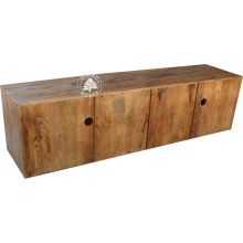 Komoda RTV z szufladami na CD z naturalnego drewna palisander-dalbergia - Drewno Palisander -  naturalny