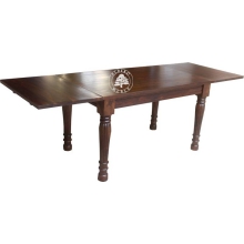 Kolonialny stół z drewna litego na ręcznie rzeźbionych nogach -  Drewno Palisander - ciemny brąz