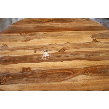 Tradycyjny stół okrągły z drewna naturalnego - Drewno Palisander -  naturalny