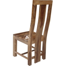 Klasyczne krzesło z drewna z wysokim oparciem - Drewno Palisander -  naturalny