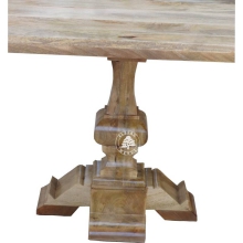 Stół Royal z jasnego drewna mango na dwóch nogach