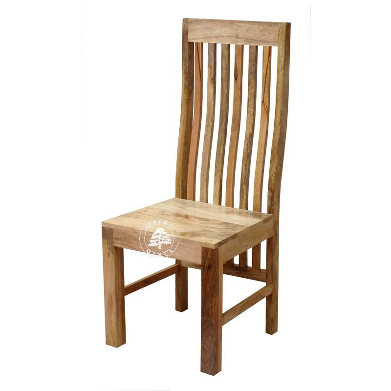 Nowoczesne krzesło z litego drewna naturalnego Goa