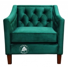 Fotel tapicerowany pikowany Chesterfield MERANO