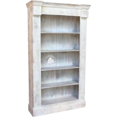Biała Biblioteka Drewniana na Zamówienie