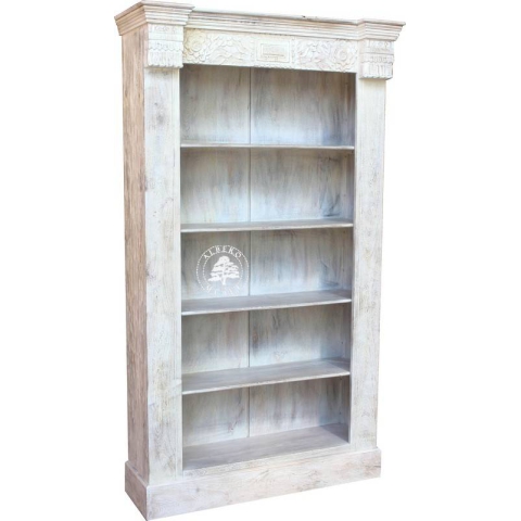 Biała Biblioteka Drewniana na Zamówienie