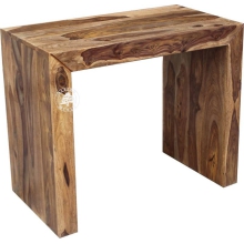 Proste nowoczesne biurko z litego drewna na laptopa - Drewno Palisander -  naturalny
