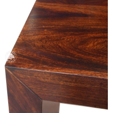 Proste nowoczesne biurko z litego drewna na laptopa -  Drewno Palisander - ciemny brąz