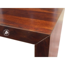 Proste nowoczesne biurko z litego drewna na laptopa - Drewno Palisander - brąz 