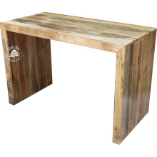 Proste nowoczesne biurko z litego drewna na laptopa - Drewno Mango - naturalne