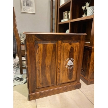 Tradycyjne biurko z drewna litego z szufladami - Drewno Palisander - brąz 
