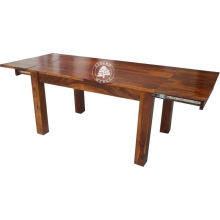 Stół drewniany rozsuwany - Drewno Palisander - brąz 