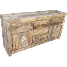 Masywna komoda z drewna naturalnego mango - Drewno Mango - naturalne