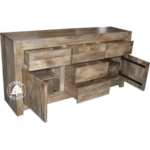 Masywna komoda z drewna naturalnego mango - Drewno Mango - naturalne