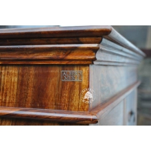 Tradycyjna komoda drewniana z szufladami na czterech nogach - Drewno Palisander - brąz 