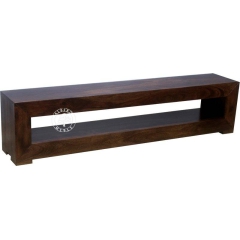 Niska półka pod tv wykonana z litego drewna palisander